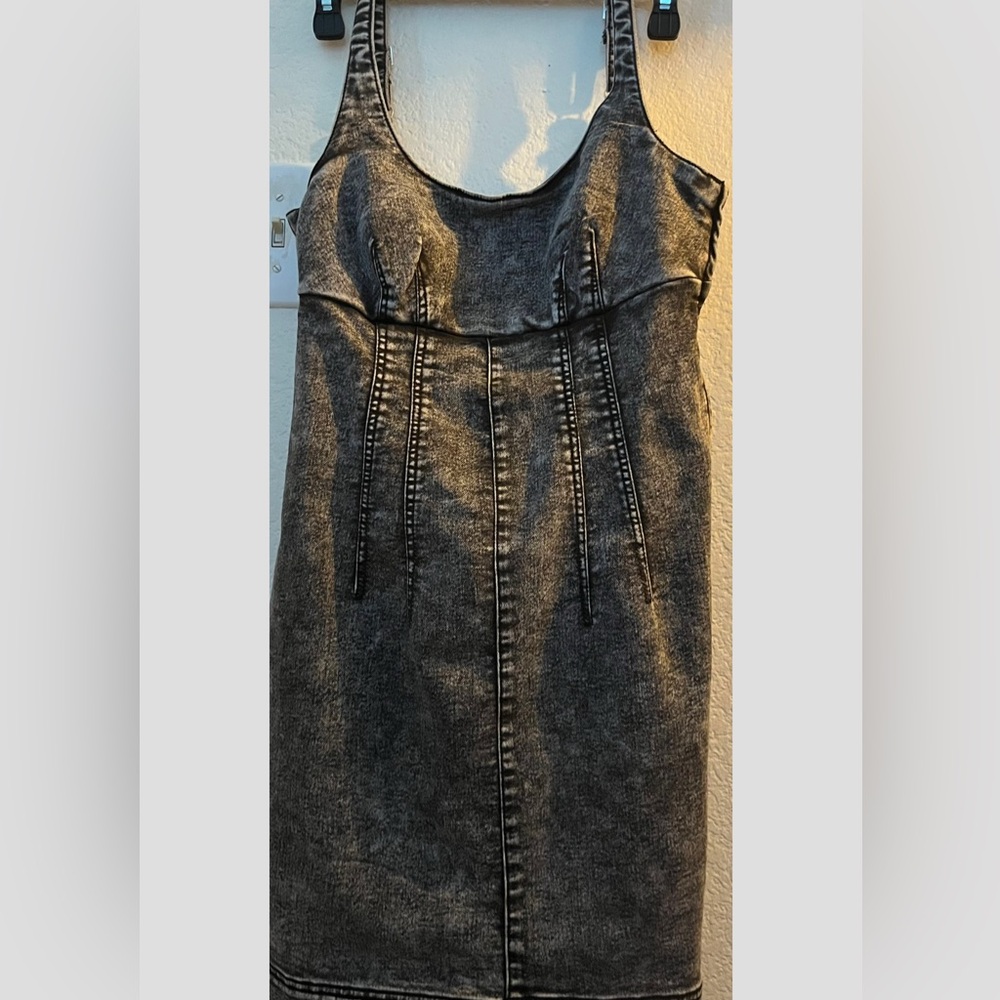 Stylish Black Denim Dress